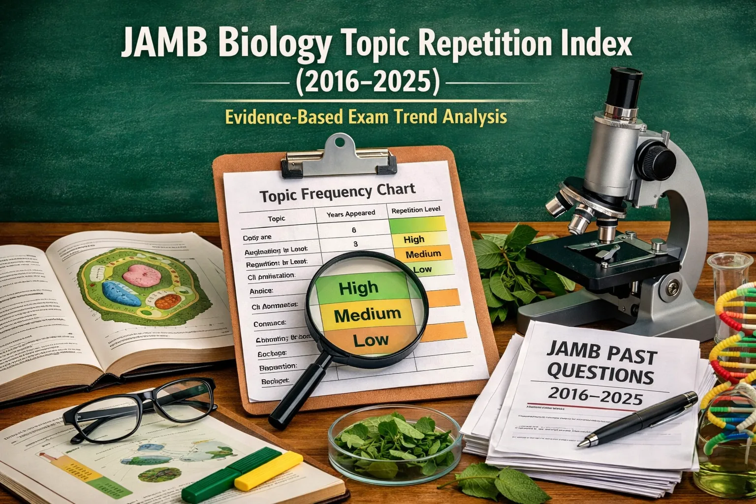 JAMB Biology Topic Repetition Index (2016–2025): Evidence-Driven Exam Trend Report