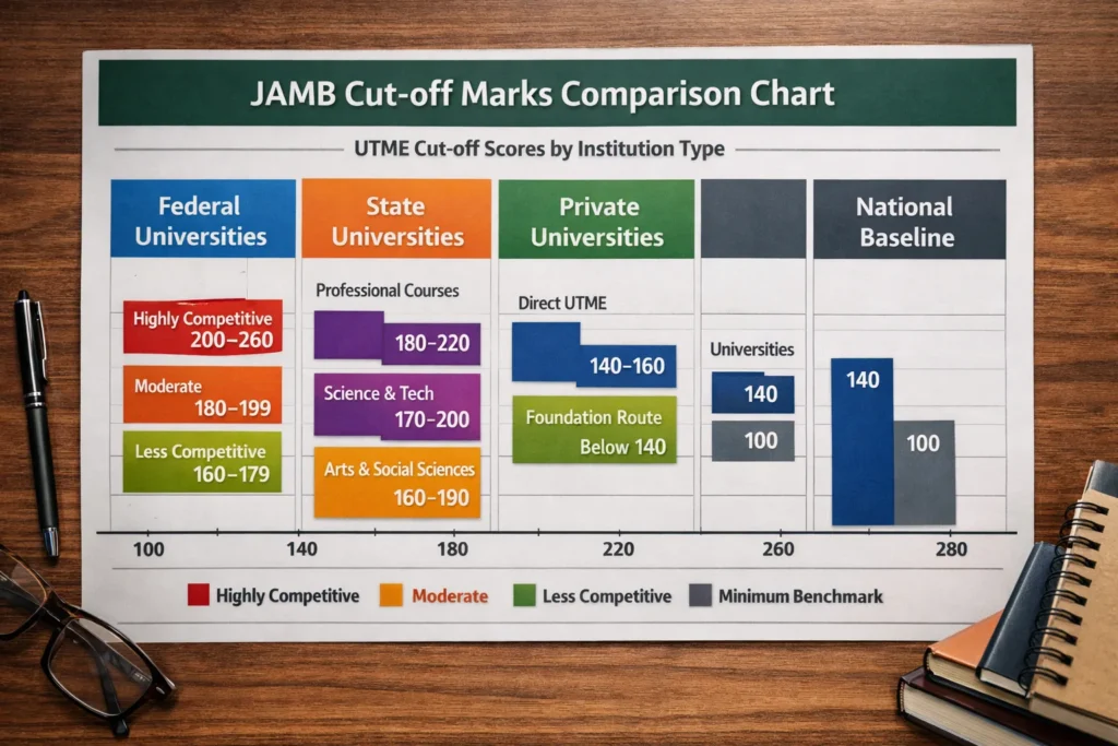 JAMB Cut-off Marks for All Universities (2026 Guide)