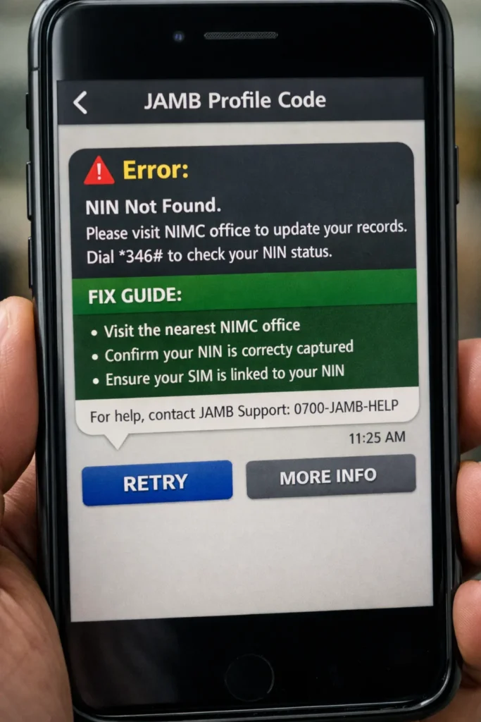 How to Create JAMB Profile Code 2026 Using NIN – Step‑by‑Step with Error Fixes