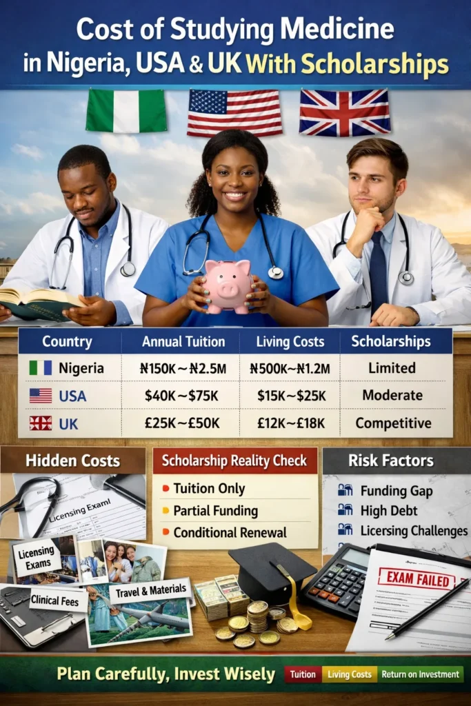 Cost of Studying Medicine in Nigeria, USA, and UK With Scholarships