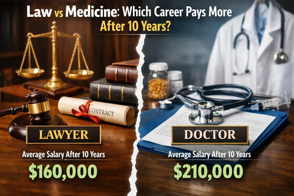 Law vs Medicine: Which Career Pays More After 10 Years in Nigeria and Abroad?