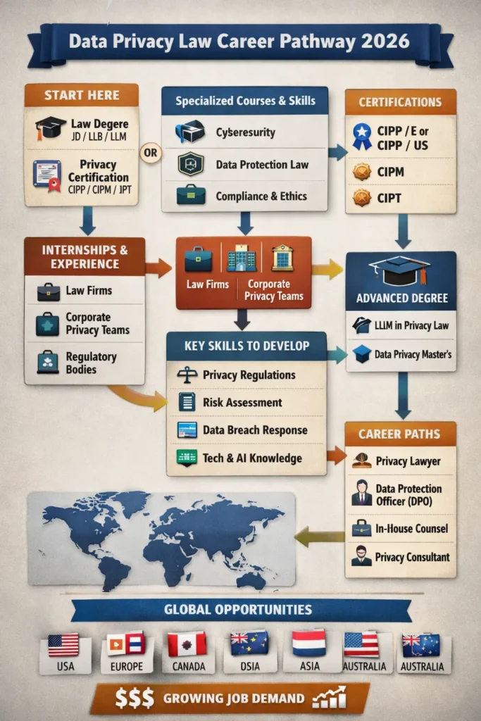 Best Data Privacy Law Certification and Educational Pathways for Aspiring Privacy Lawyers in the US, Canada & UK 2026