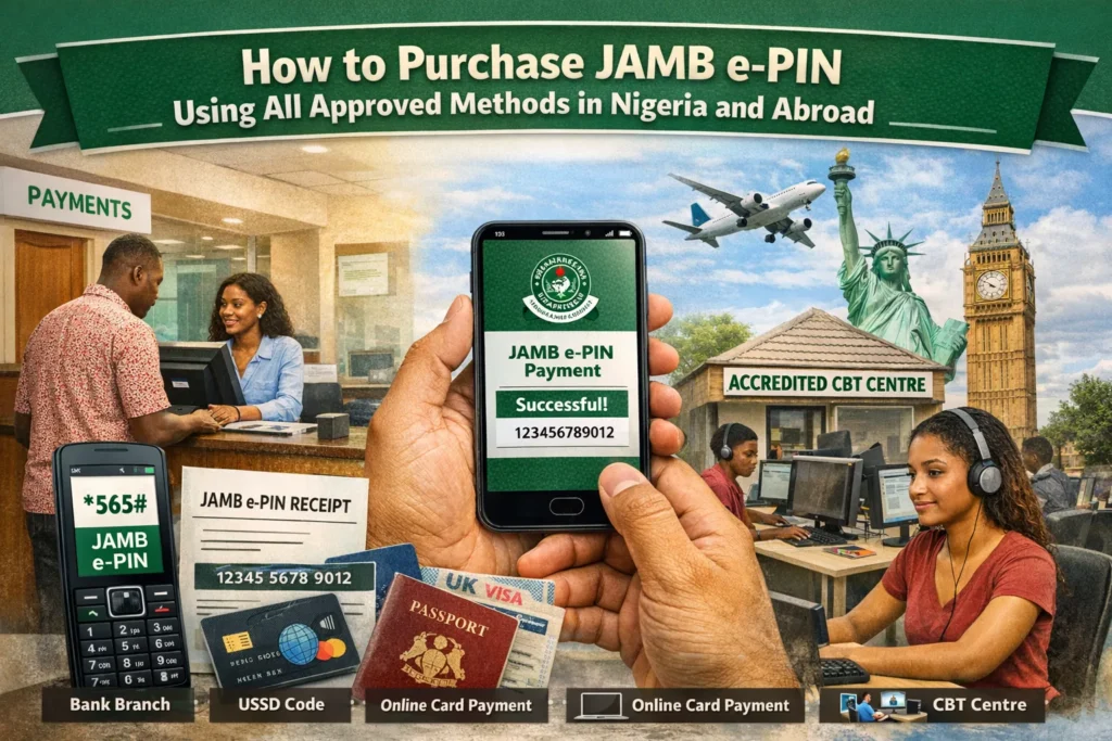 How to Purchase JAMB E-PIN Using All Approved Methods in Nigeria and Abroad