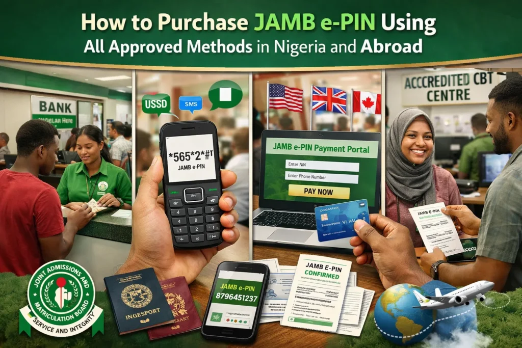 How to Purchase JAMB E-PIN Using All Approved Methods in Nigeria and Abroad