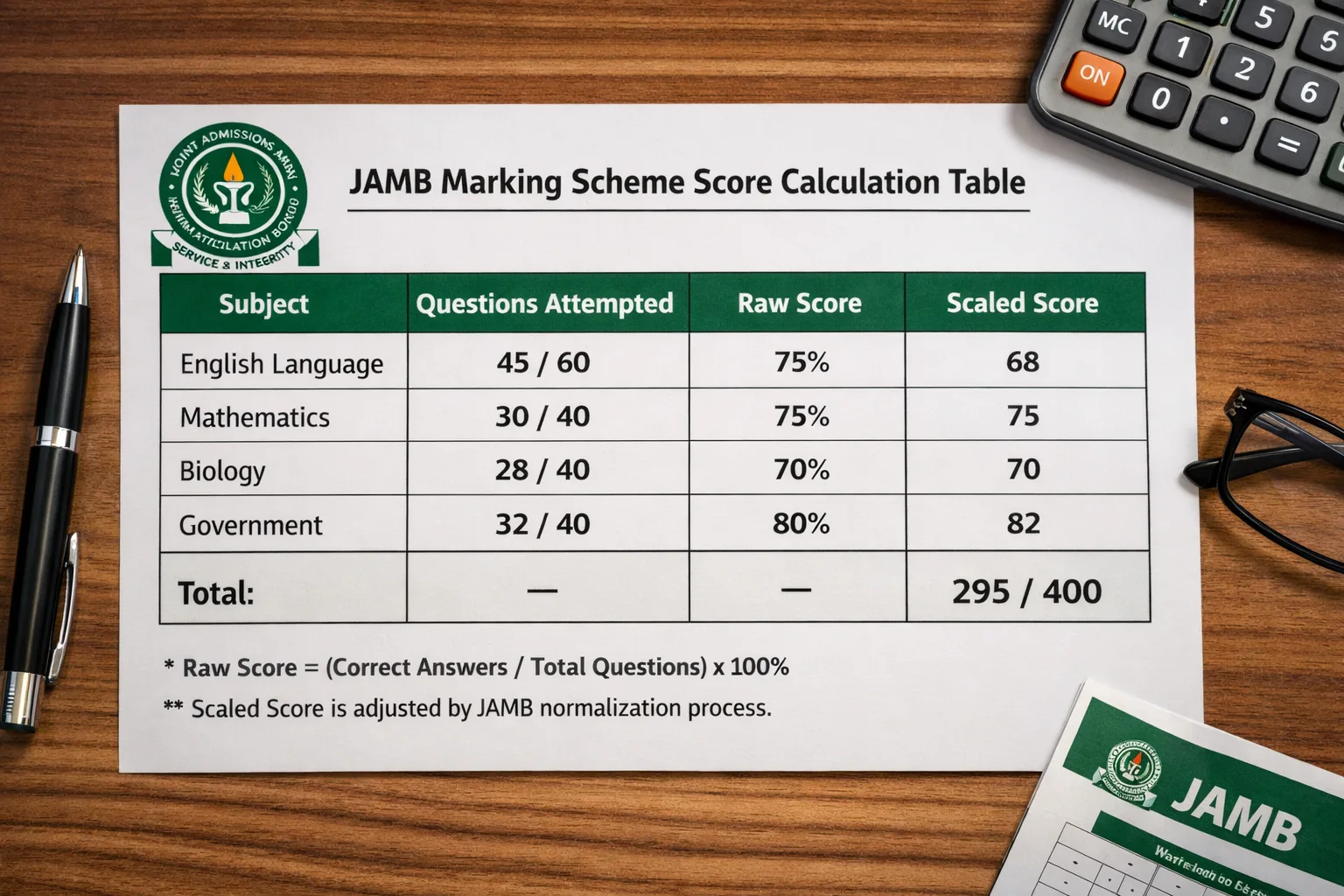 JAMB Marking Scheme Explained for 2026 Candidates