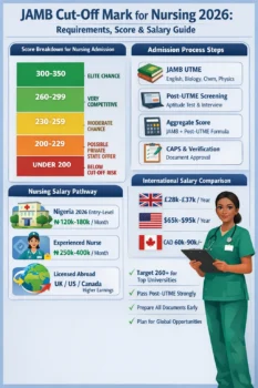 JAMB Cut-Off Mark for Nursing 2026