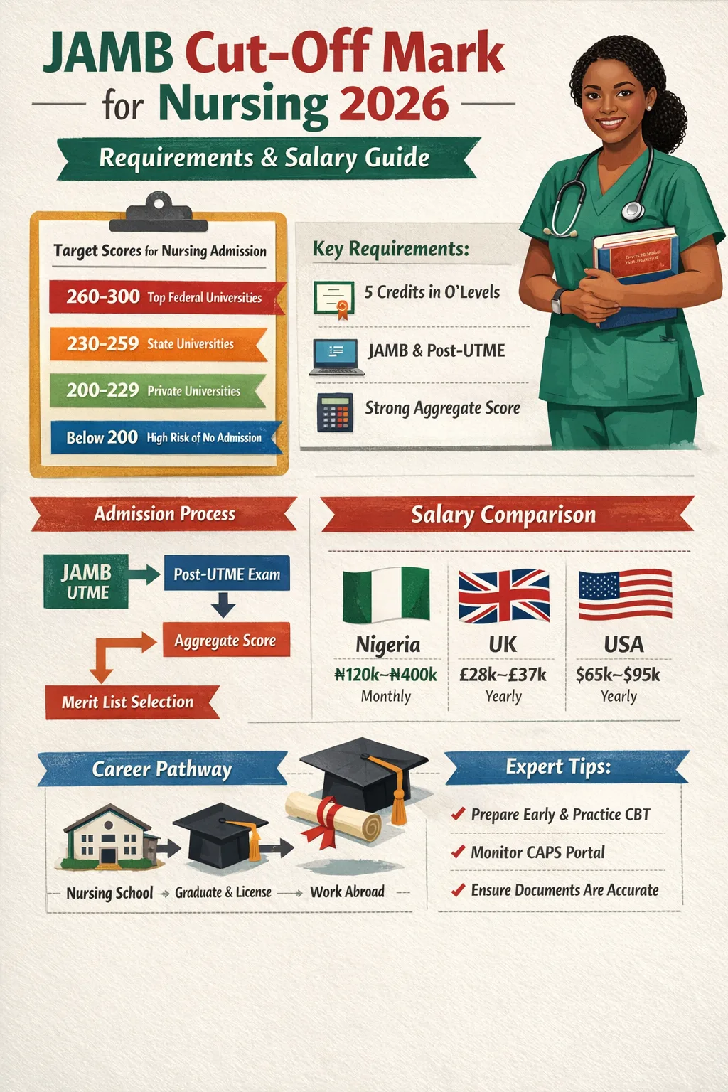 JAMB Cut-Off Mark for Nursing 2026