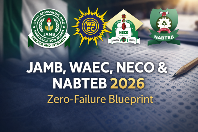JAMB, WAEC, NECO and NABTEB 2026 zero-failure blueprint